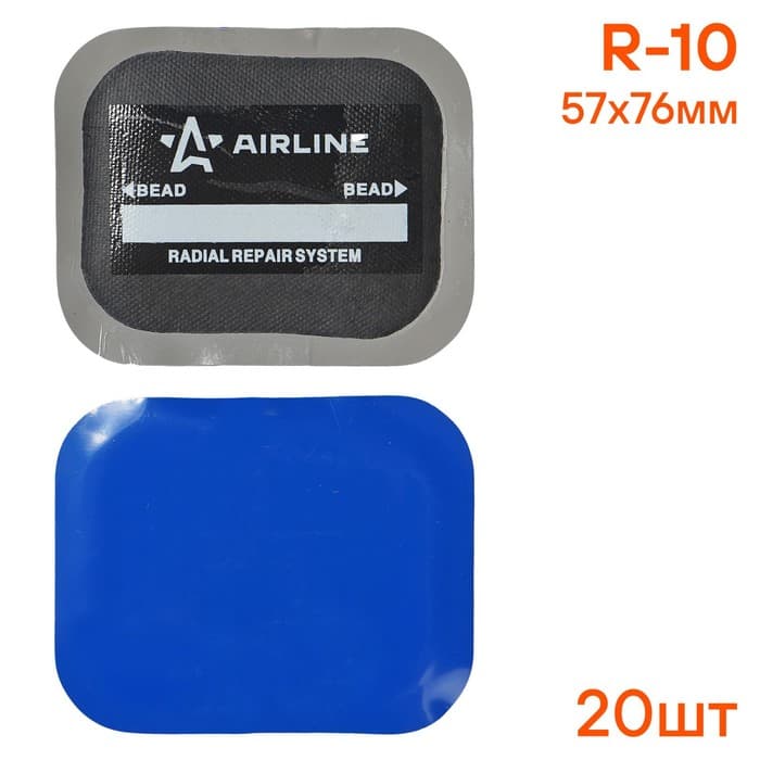 Пластырь кордовый Airline, радиальный R=10, 57×76 мм