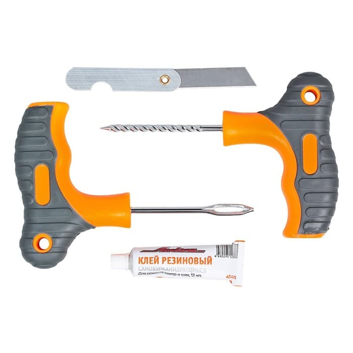 Ремкомплект для б/к шин Airline, в кейсе, прорезиненные ручки