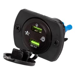 Розетка USB автомобильная Airline, влагозащитная, с 2 портами и вольтметром, 5 В, QC3.0+QC3.0