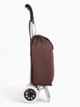 Сумка-тележка хозяйственная на шнуре, 28×18×94 см, коричневая