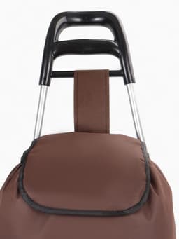 Сумка-тележка хозяйственная на шнуре, 28×18×94 см, коричневая