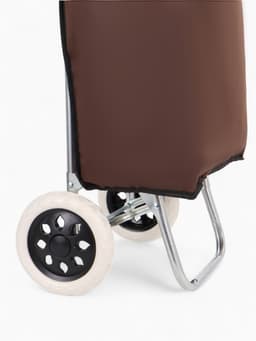 Сумка-тележка хозяйственная на шнуре, 28×18×94 см, коричневая