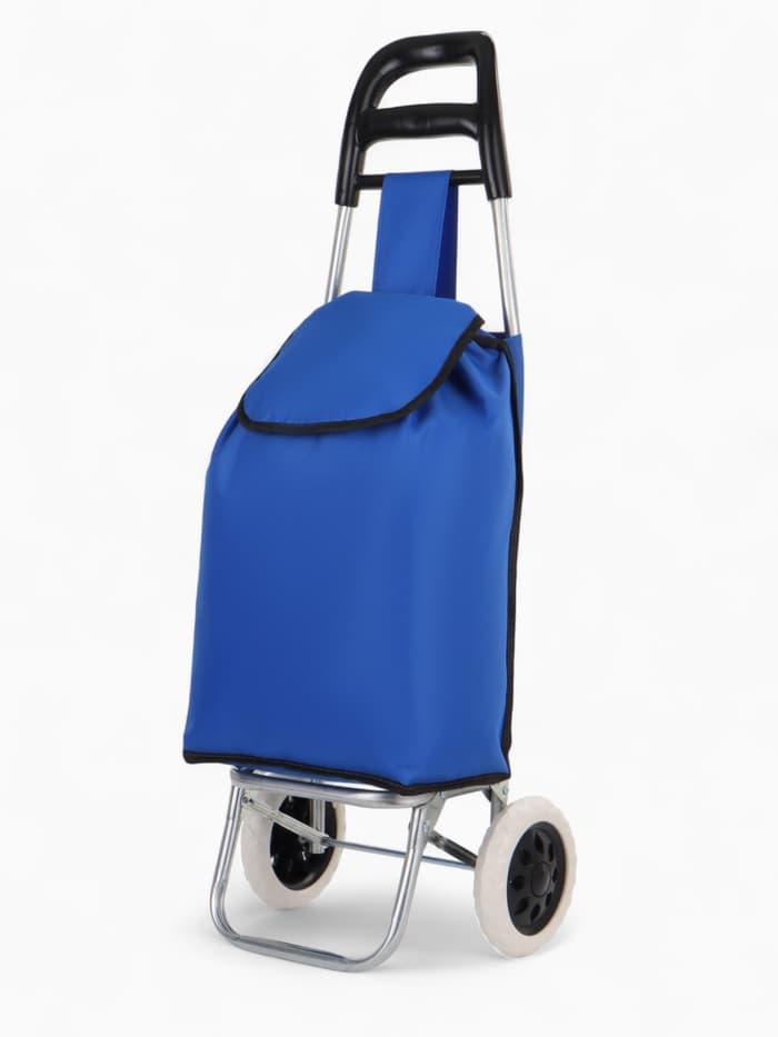 Сумка-тележка хозяйственная на шнуре, 28×18×94 см, васильковая