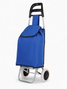 Сумка-тележка хозяйственная на шнуре, 28×18×94 см, васильковая
