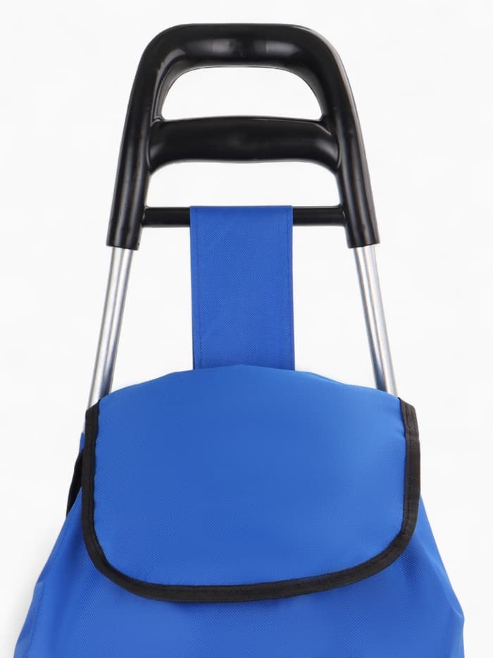 Сумка-тележка хозяйственная на шнуре, 28×18×94 см, васильковая