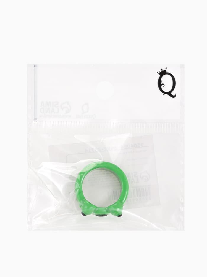 Кольцо пластиковое «Лягушка», зелёное, 17 размер