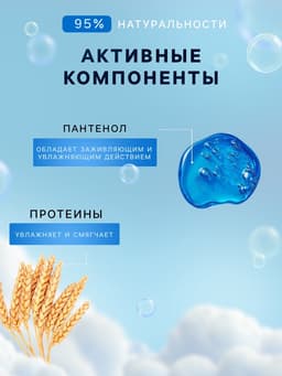 Пенка для купания 2в1 детская LULU с пантенолом, без парабенов, без силиконов, 250 мл