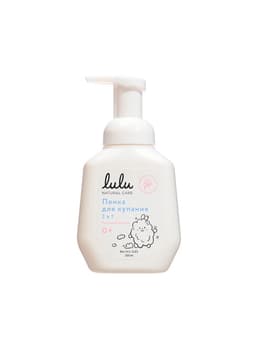Пенка для купания 2в1 детская LULU с пантенолом, без парабенов, без силиконов, 250 мл
