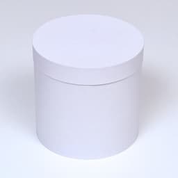 Коробка подарочная круглая, шляпная, белая, 23×23 см