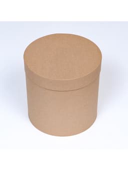 Коробка подарочная круглая, шляпная, крафт, 23×23 см