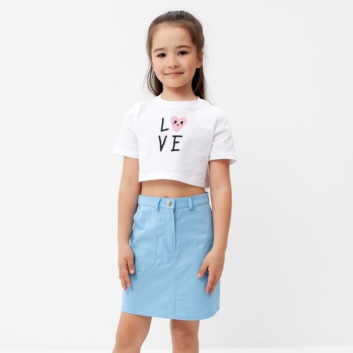 Юбка джинсовая KAFTAN, размер 30 (98-104 см), голубая