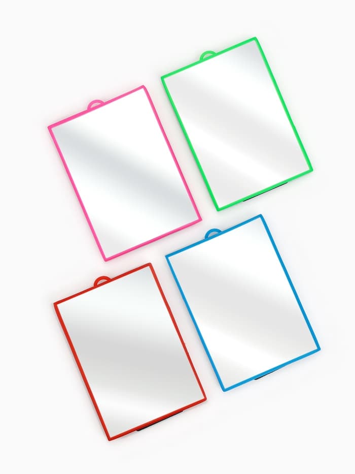 Зеркало настольное, прямоугольное, настенное, 9.8×14.1 см, (9.2×13 см), МИКС