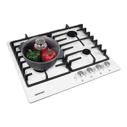 Варочная поверхность NORDFROST HS 6041 W, газовая, 4 конфорки, белый