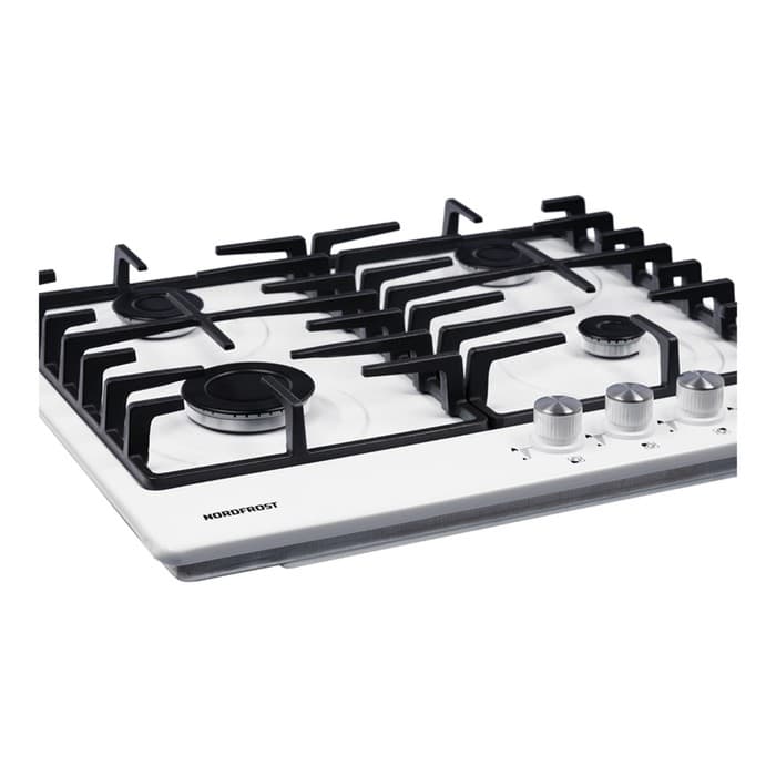 Варочная поверхность NORDFROST HS 6041 W, газовая, 4 конфорки, белый