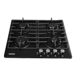 Варочная поверхность NORDFROST HS 6043 B, газовая, 4 конфорки, чёрный