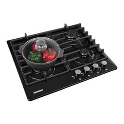 Варочная поверхность NORDFROST HS 6043 B, газовая, 4 конфорки, чёрный