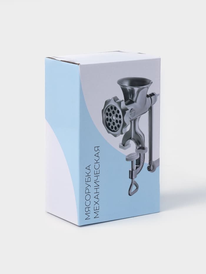 Мясорубка ручная «Советская», алюминий, 22.5×13.5 см, серебристая