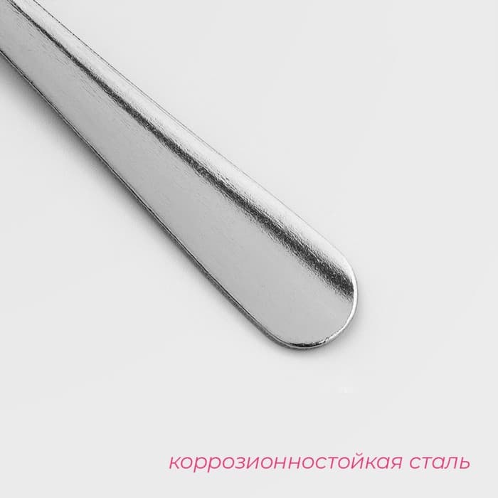 Ложка чайная Доляна «Оптима», длина 13.2 см, толщина 1.2 мм, нержавеющая сталь, серебристая