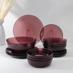 Набор посуды Luminarc «Идиллия», 19 предметов, стекло, лилак