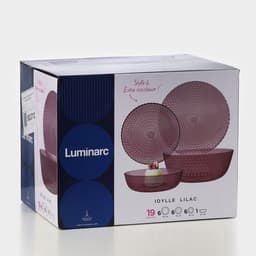 Набор посуды Luminarc «Идиллия», 19 предметов, стекло, лилак