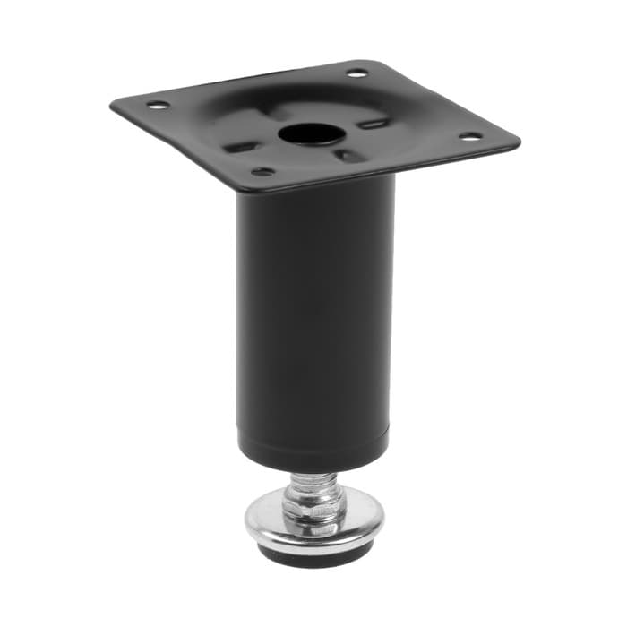 Опора круглая OKR=001BL ТУНДРА, d=30 мм, H=80 мм, чёрная