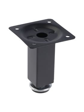 Опора квадратная OKV001BL ТУНДРА, d=25×25 мм, H=80 мм, чёрная