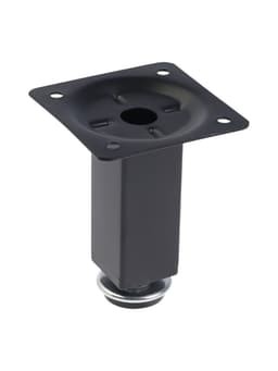 Опора квадратная OKV001BL ТУНДРА, d=25×25 мм, H=80 мм, чёрная