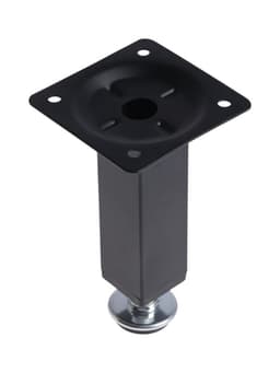 Опора квадратная OKV001BL ТУНДРА, d=25×25 мм, H=100 мм, чёрная