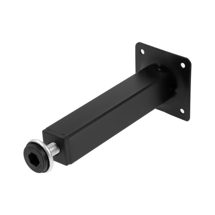 Опора квадратная OKV001BL ТУНДРА, d=25×25 мм, H=150 мм, чёрная