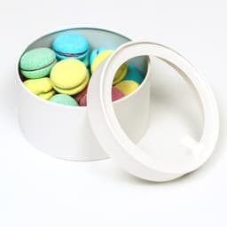 Набор 2 в 1 круглых коробок «Белая» с окном, 21×11 - 18×10 см