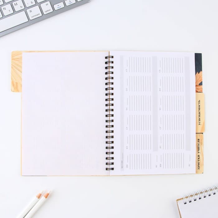 Планер-ежедневник с разделителями, А5, 45 л., мягкая обложка «Подарок учителю»