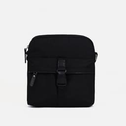 Сумка кросс-боди мужская TEXTURA, на молнии, 3 наружных кармана, 24×10×28 см, чёрная