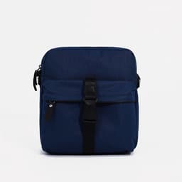 Сумка кросс-боди мужская TEXTURA, на молнии, 3 наружных кармана, 24×10×28 см, синяя