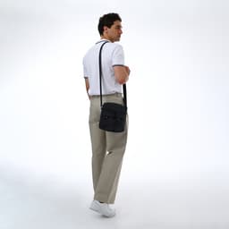 Сумка кросс-боди мужская TEXTURA, на молнии, 3 наружных кармана, 24×10×28 см, тёмно-серая