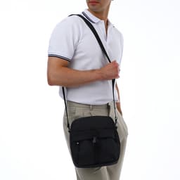 Сумка кросс-боди мужская TEXTURA, на молнии, 3 наружных кармана, 24×10×28 см, тёмно-серая