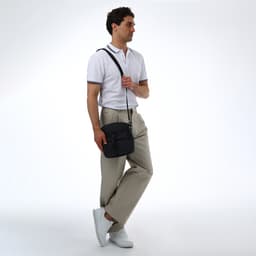 Сумка кросс-боди мужская TEXTURA, на молнии, 3 наружных кармана, 24×10×28 см, тёмно-серая