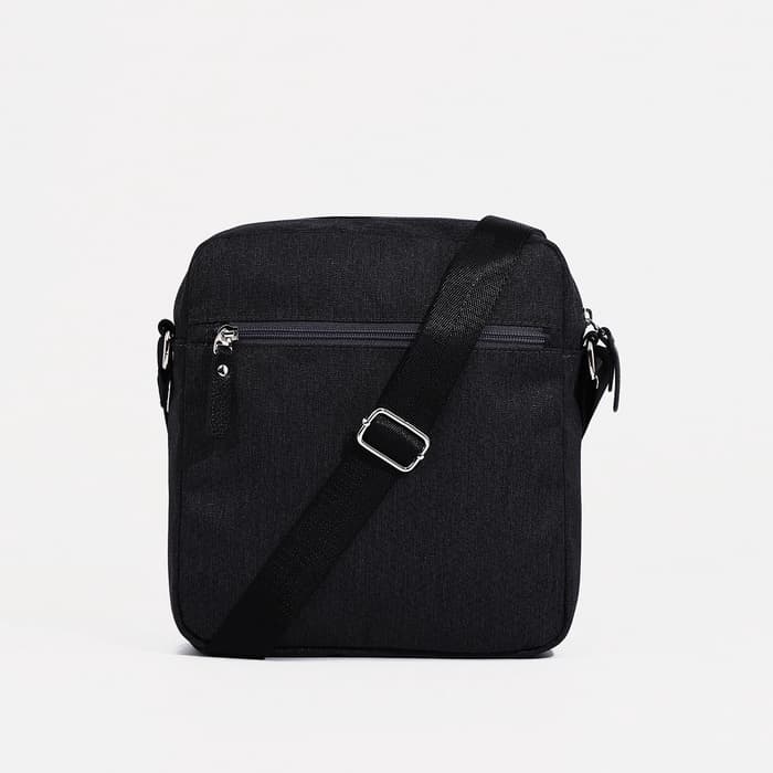 Сумка кросс-боди мужская TEXTURA, на молнии, 3 наружных кармана, 24×10×28 см, тёмно-серая