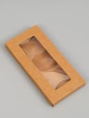 Коробка под плитку шоколада, крафт, с окном 17.1×8×1.4 см