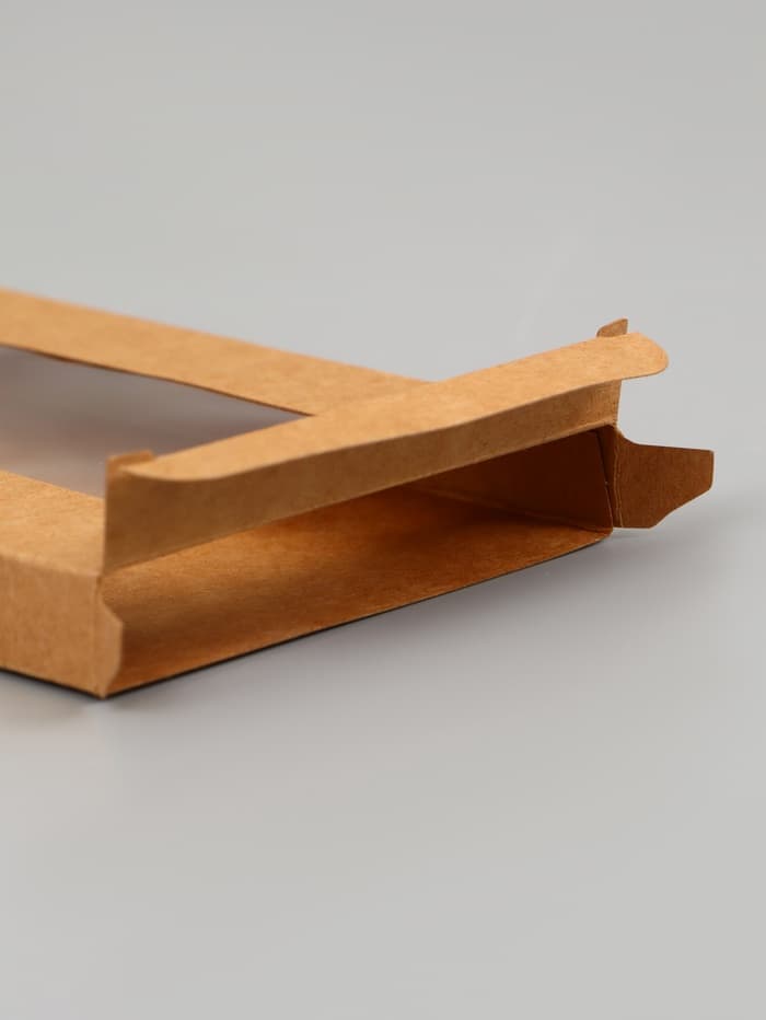 Коробка под плитку шоколада, крафт, с окном 17.1×8×1.4 см