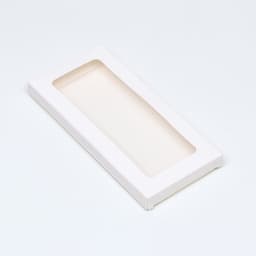 Коробка под плитку шоколада, белая, с окном 17.1×8×1.4 см