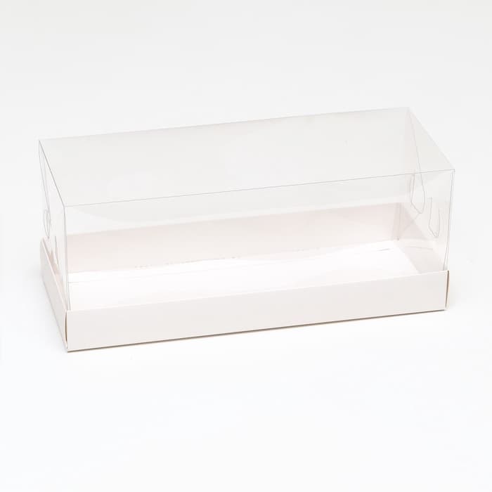Коробка с прозрачной крышкой «под рулет» 30×12×12 см Кондитерская упаковка