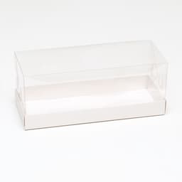 Коробка с прозрачной крышкой «под рулет» 30×12×12 см Кондитерская упаковка