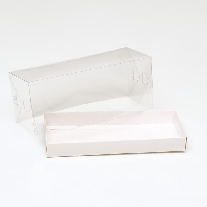Коробка с прозрачной крышкой «под рулет» 30×12×12 см Кондитерская упаковка
