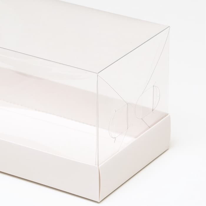 Коробка с прозрачной крышкой «под рулет» 30×12×12 см Кондитерская упаковка