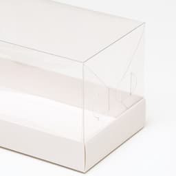 Коробка с прозрачной крышкой «под рулет» 30×12×12 см Кондитерская упаковка