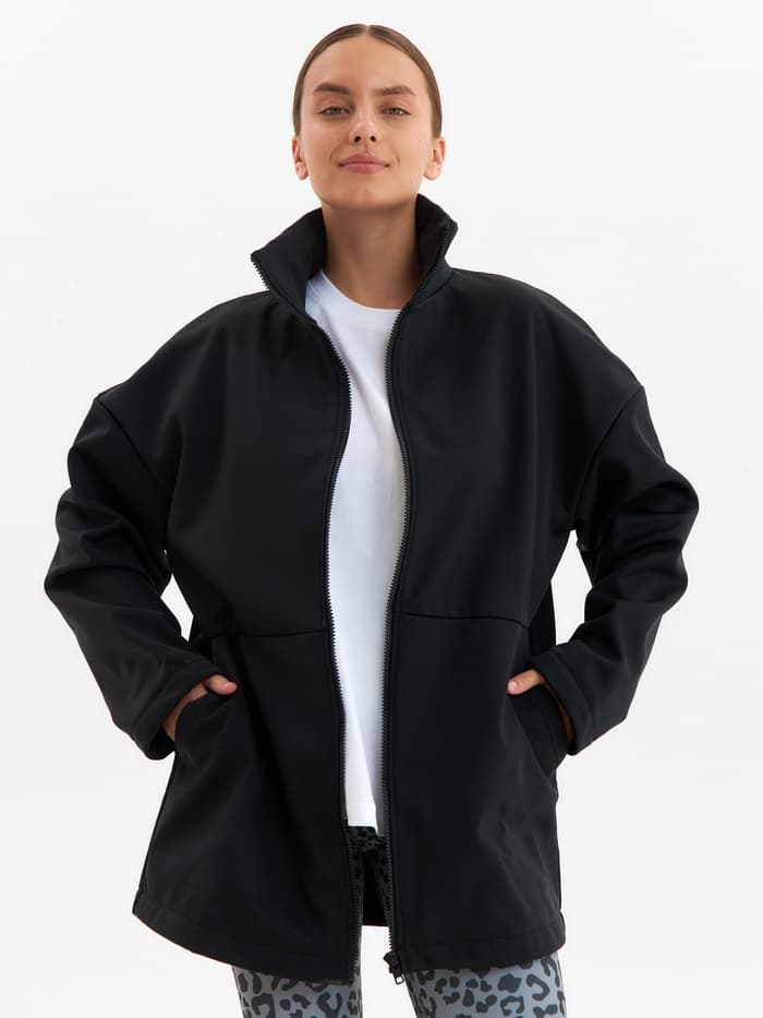 Жакет женский демисезонный MINAKU: Casual Collection, чёрный, размер 42-44