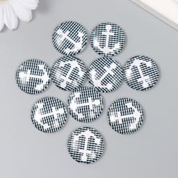 Декоративный элемент для творчества «Арт Узор. Кабошон: якорь», стекло, d=2.5 см, МИКС