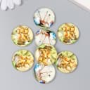 Декор (кабошон) для творчества стекло «Корабль», d=3 см, МИКС