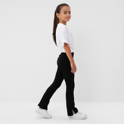 Брюки детские с разрезами KAFTAN, размер 32 (110-116 см), чёрные