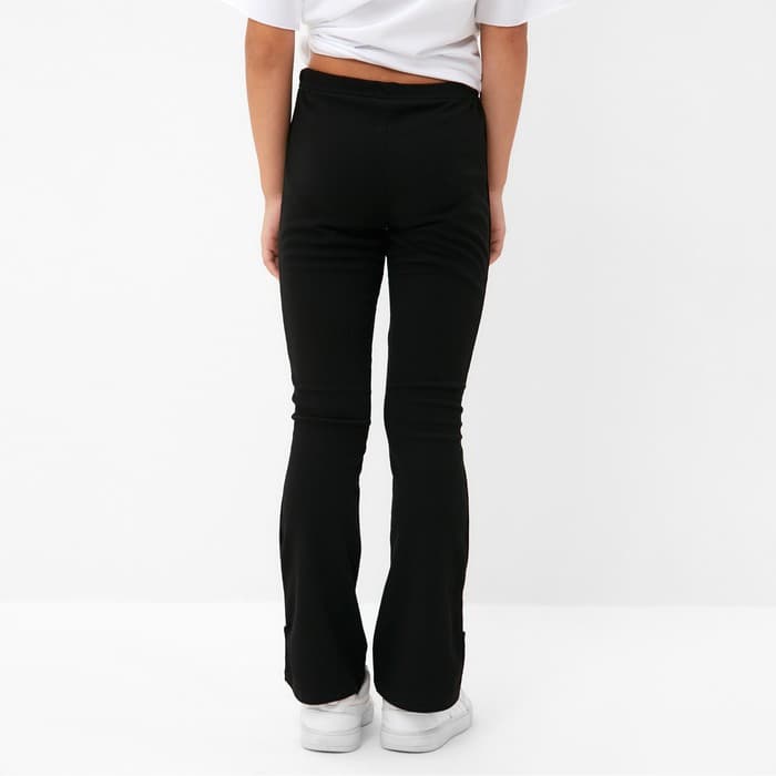 Брюки детские с разрезами KAFTAN, размер 32 (110-116 см), чёрные